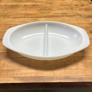 Pyrex Milk Glass Server
